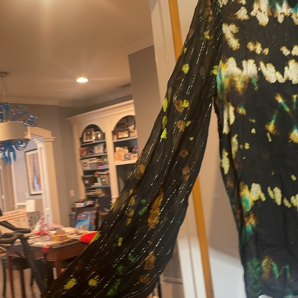 💚🤎Bl^nk button down blouse see-through 100% viscose pit to pit 20 NWT - Picture 3 of 4